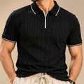 8826 Black Zip Polo